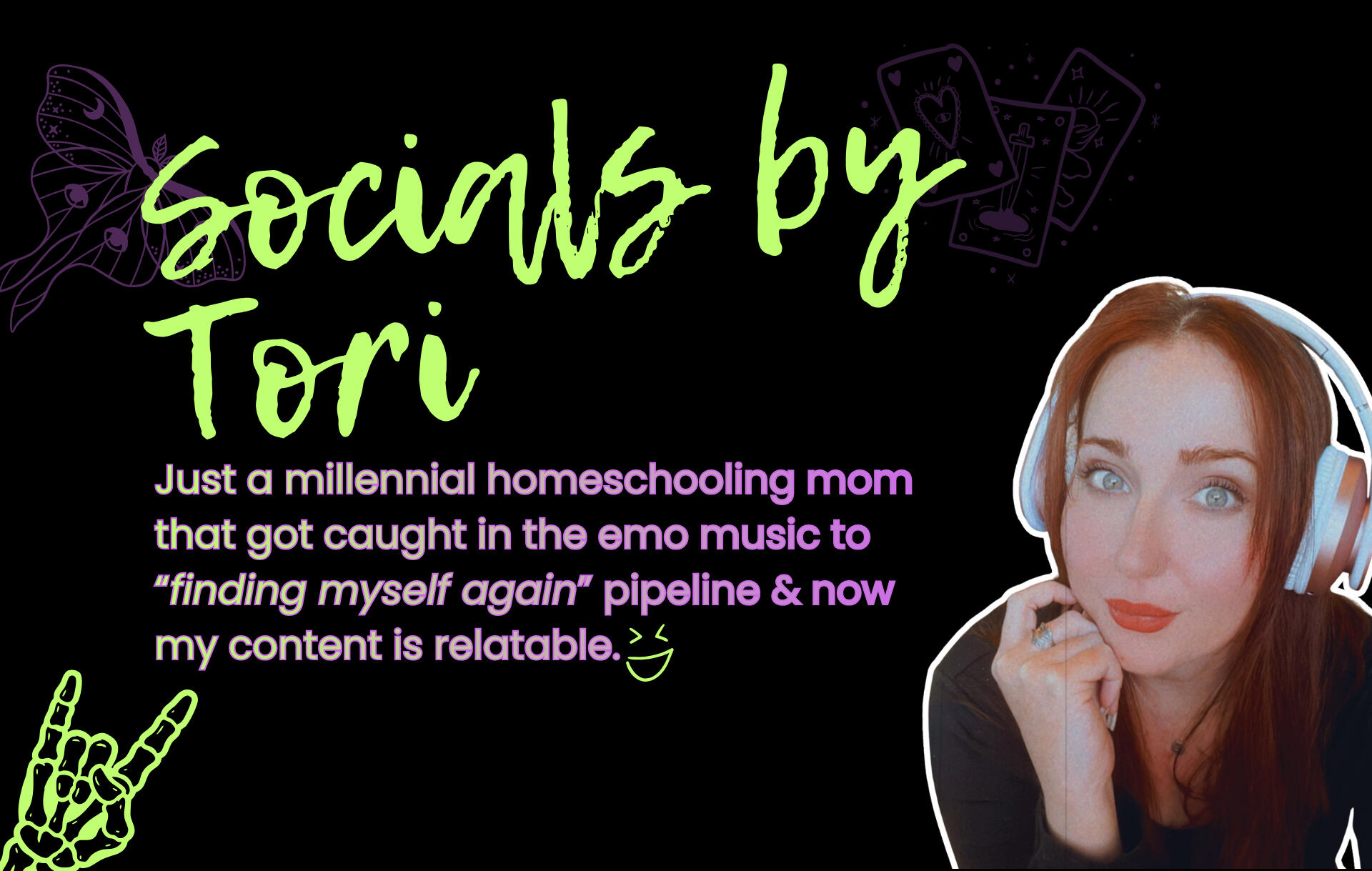 Just a millennial homeschooling mom that got caught in the emo music to “finding myself again” pipeline & now my content is relatable.